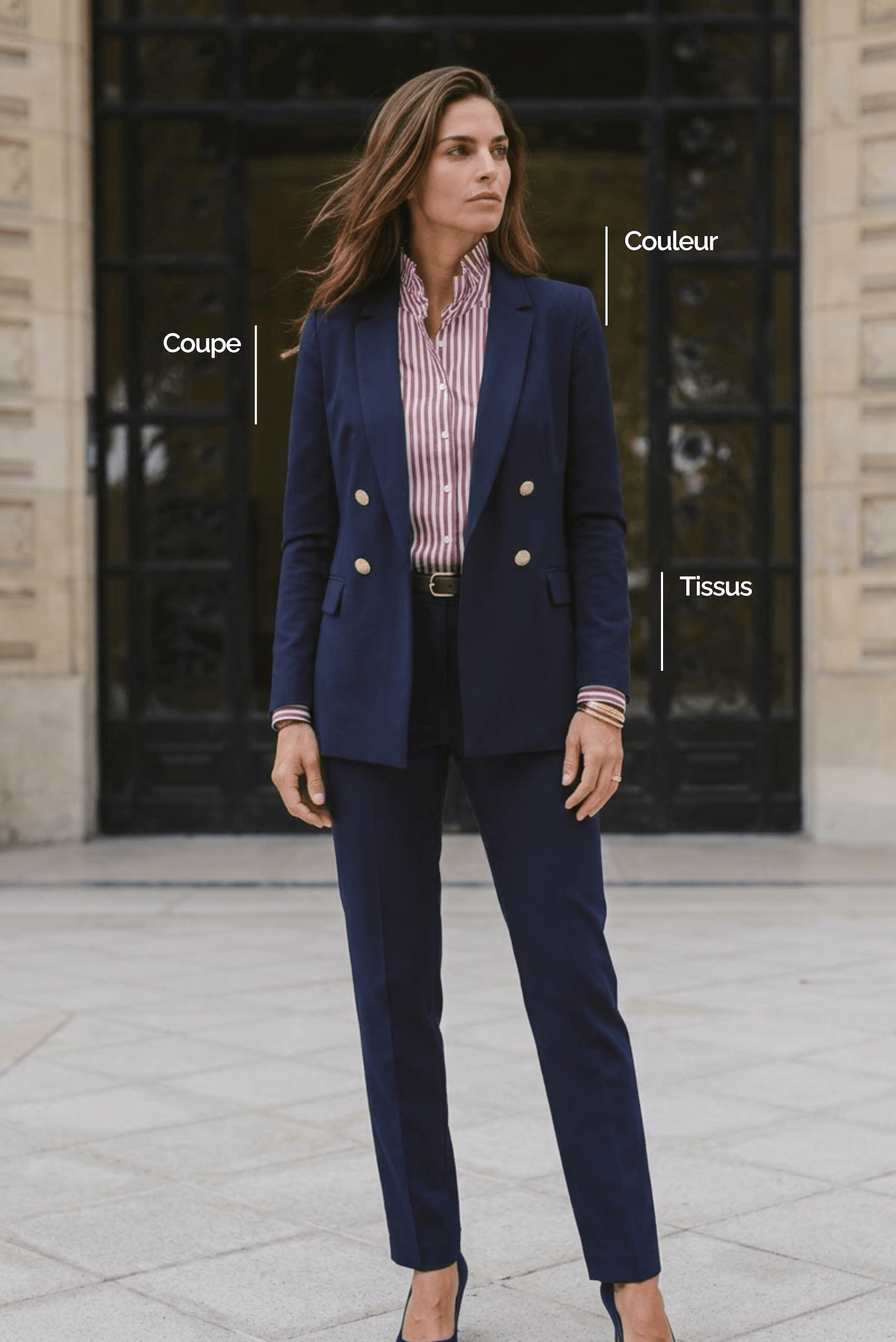 Choix des boutons, poches et doublure